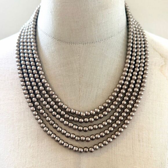 Heidi Daus Master Clasp Multi-Strand Faux Pearl Necklace